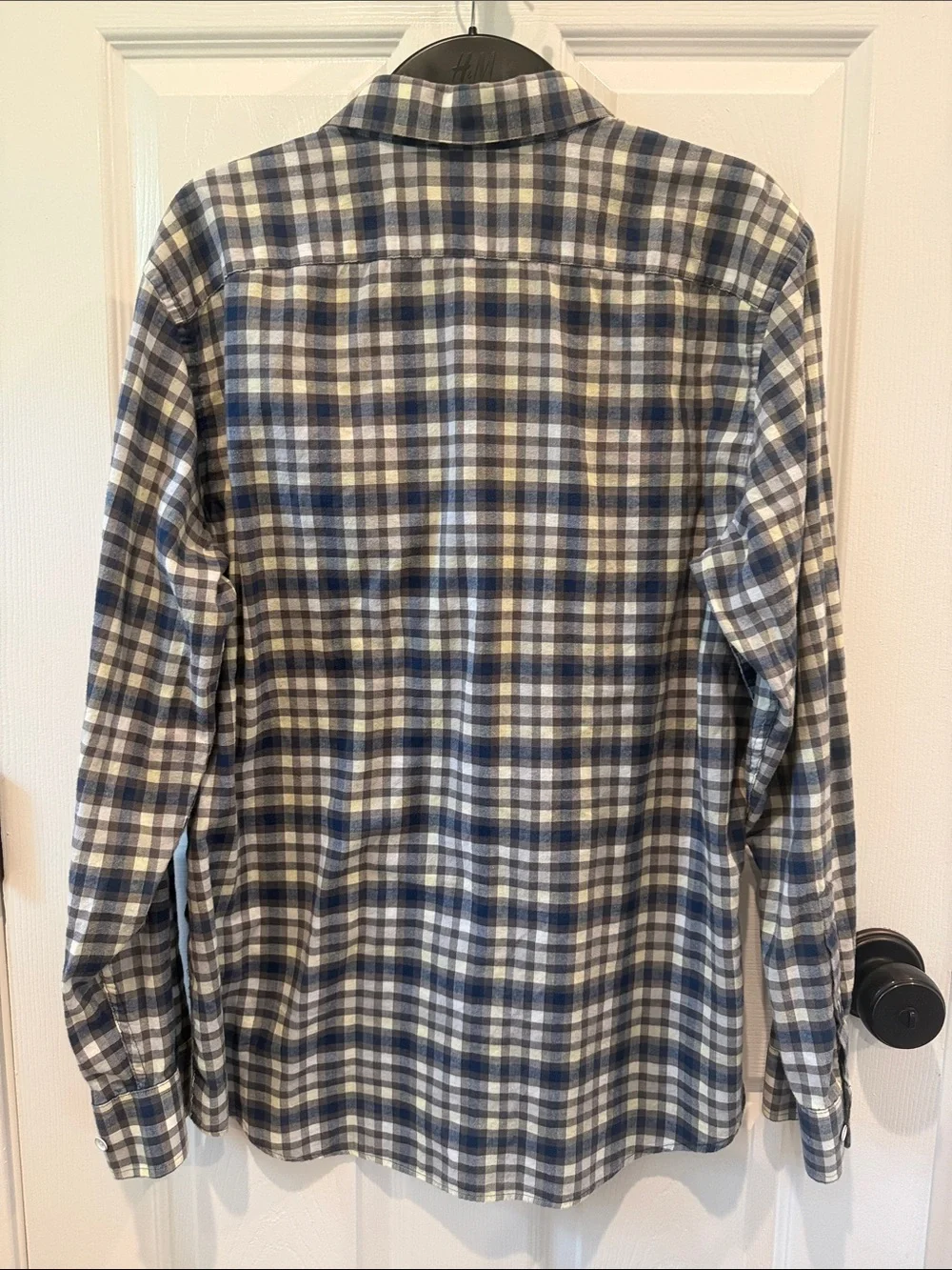 Banana Republic Blue and White Plaid Button-Down Shirt